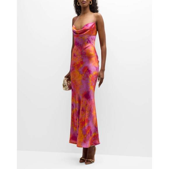 NEW RONNY KOBO capri dress in tie dye pink - Picture 2 of 5